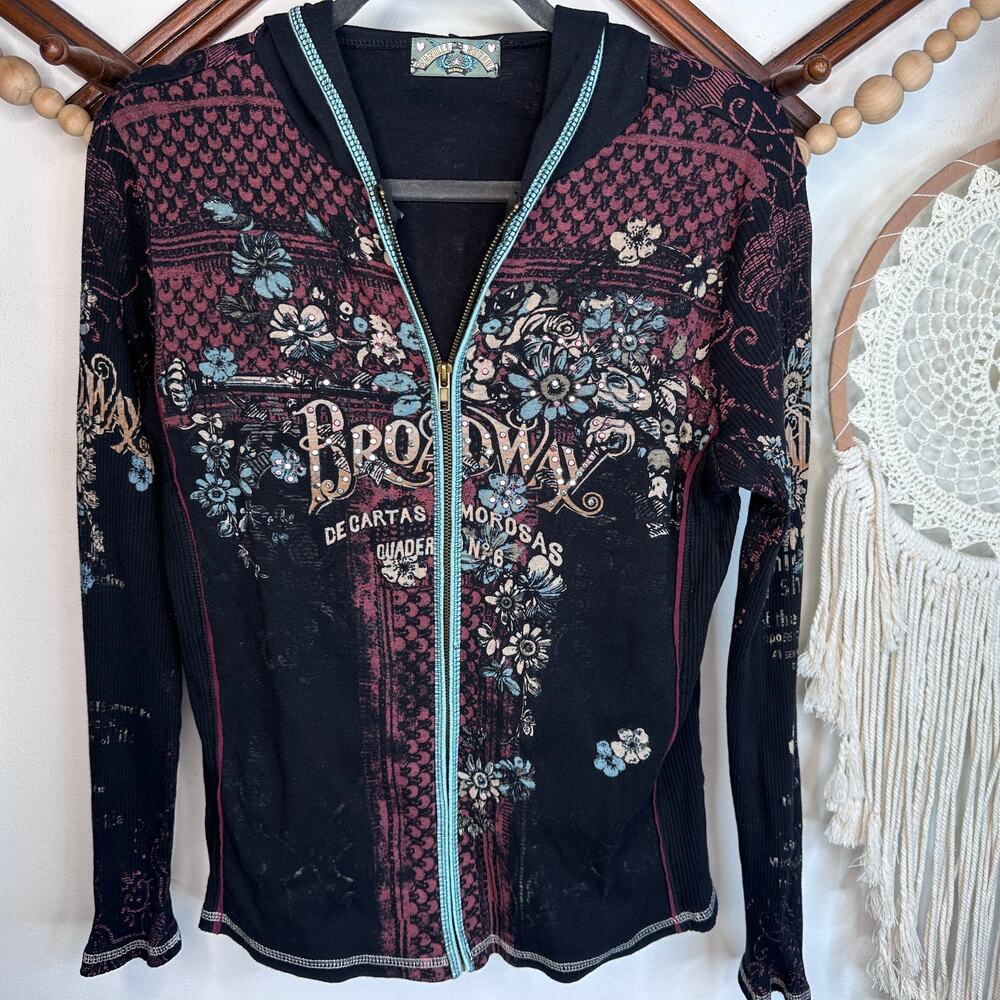 Vanilla Sugar Broadway Art Deco Sequin Graphic Hoodie